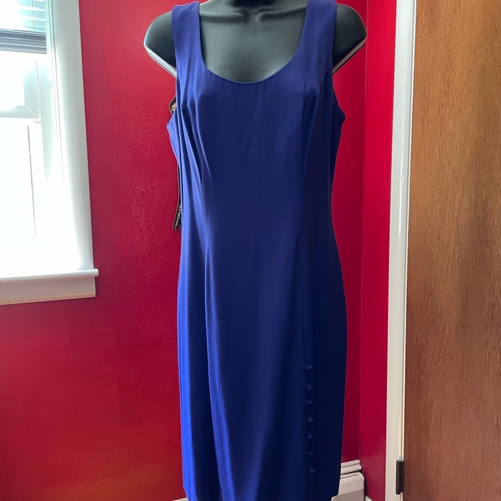 Vintage 90s Cobalt Blue Cocktail Dress